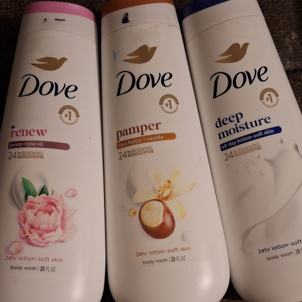 Dove Body Wash Set - Renew, Pamper, Deep Moisture